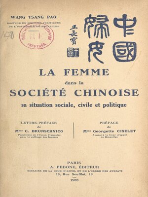 cover image of La femme dans la société chinoise
